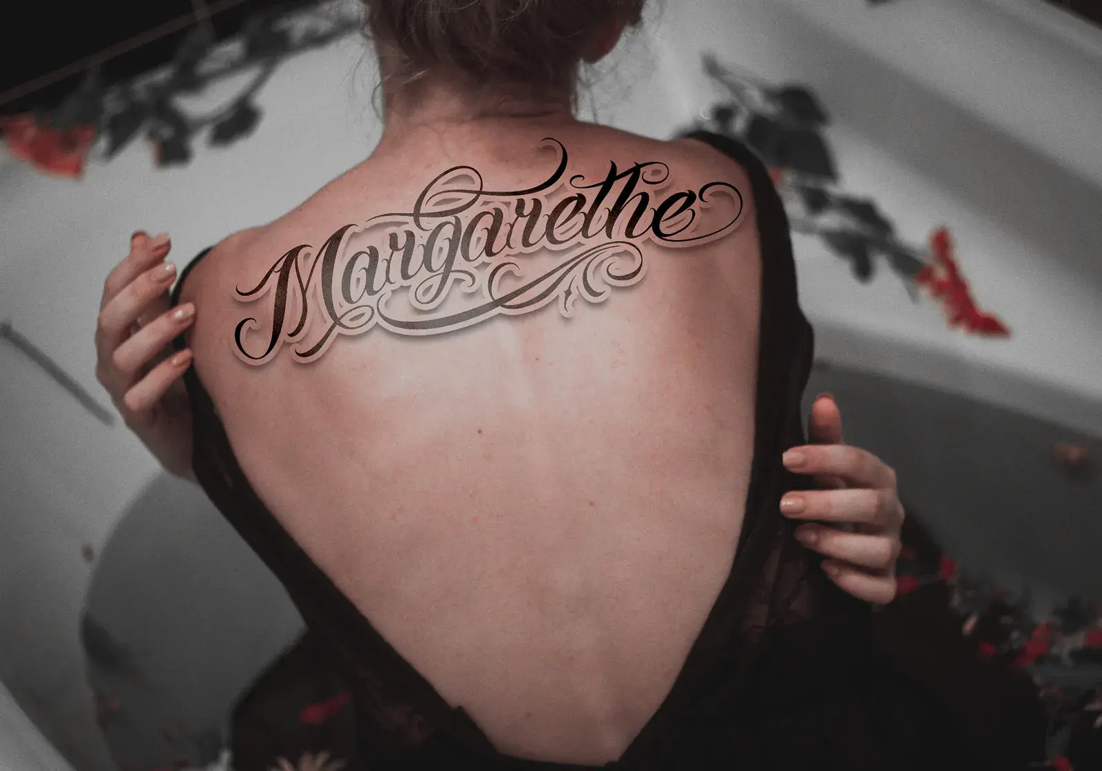 Lettering tattoo style
