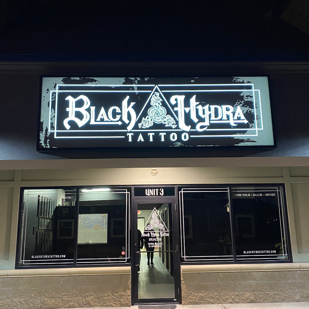 Black Hydra Tattoo Exterior in Fitchburg, Massachusetts