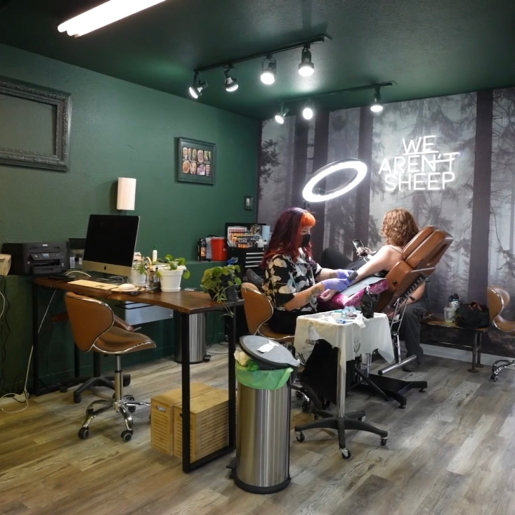 The Wolf Den Custom Tattoo Studio Inside in Denver, Colorado