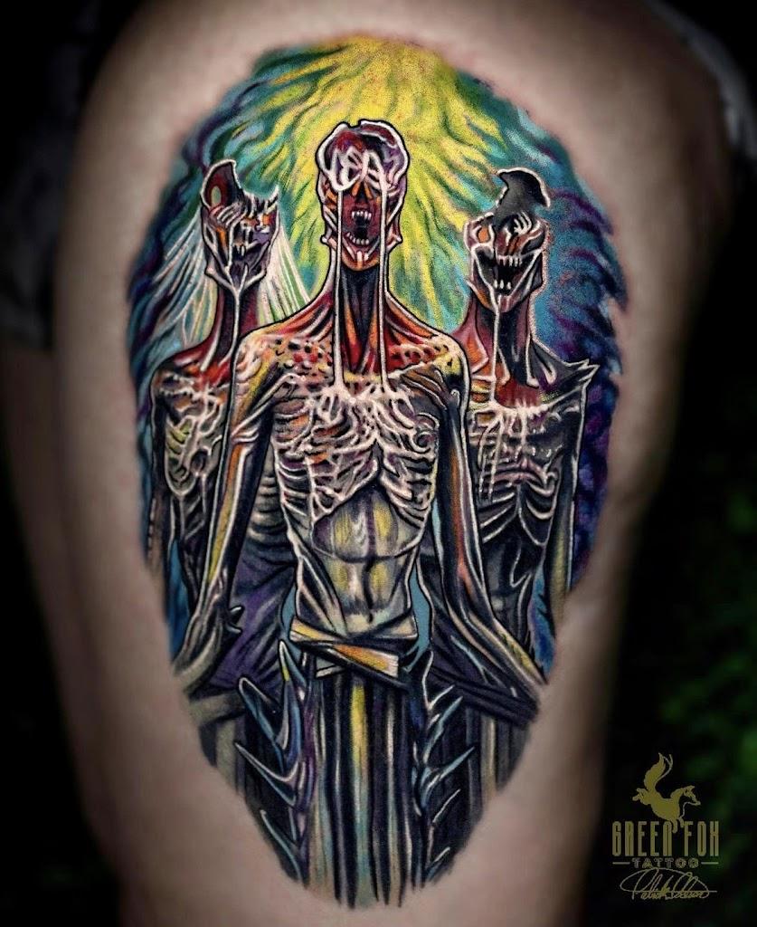 Green Fox Tattoo