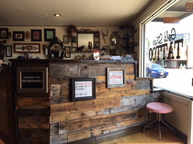 Gold Stripe Tattoo Inside in San Diego, California