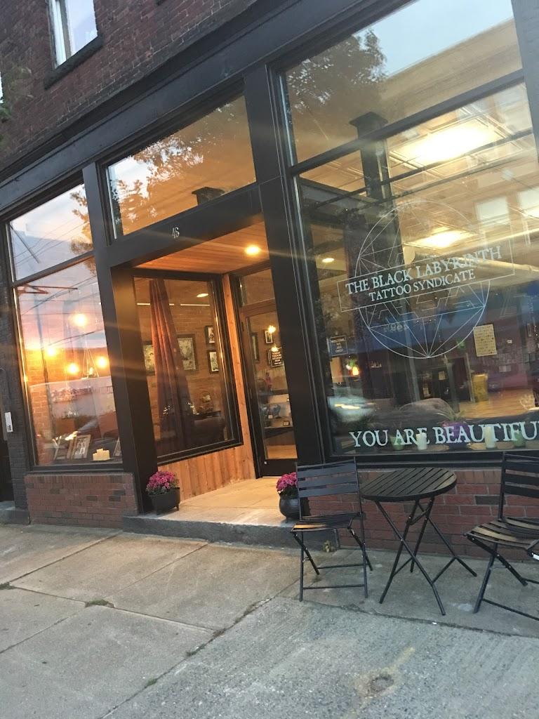 The Black Labyrinth Tattoo Syndicate Exterior in Easthampton, Massachusetts