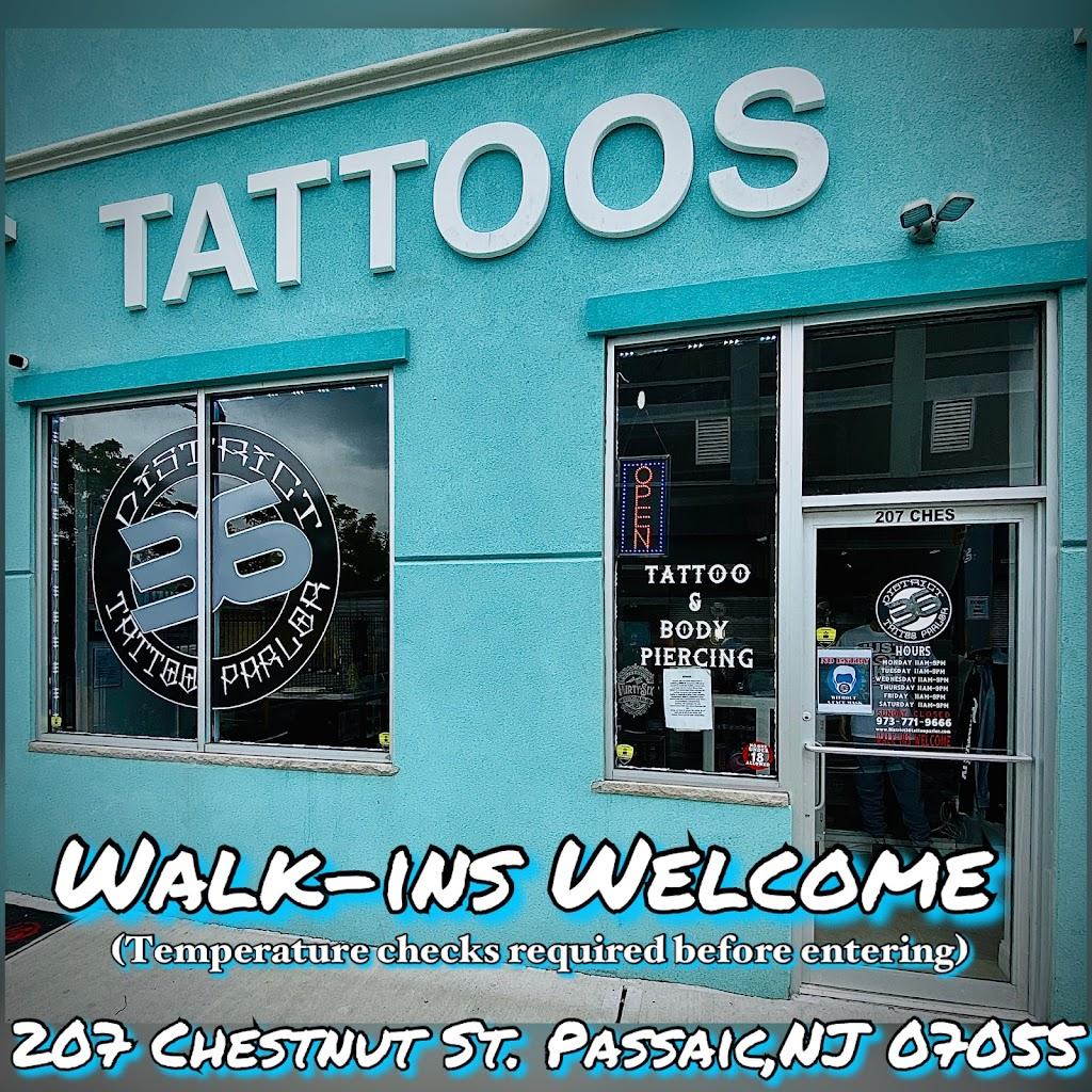 District 36 Tattoo Parlor Exterior in Passaic, New Jersey