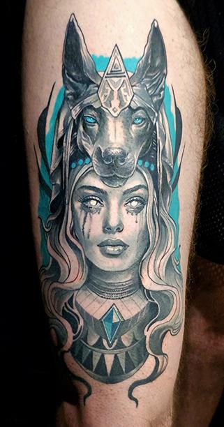 Varnished Anatomy Tattoo