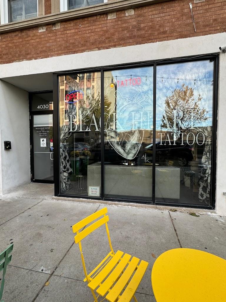 Black Heart Tattoo Shop Exterior in Chicago, Illinois