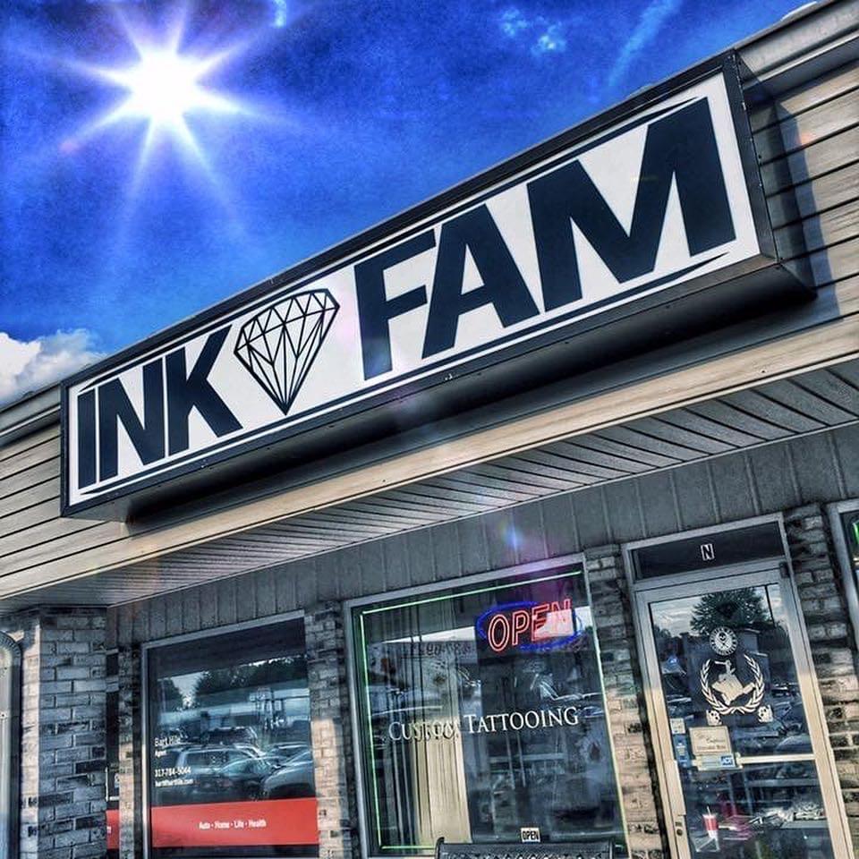 Inkfam Tattoo Gallery Exterior in Indianapolis, Indiana