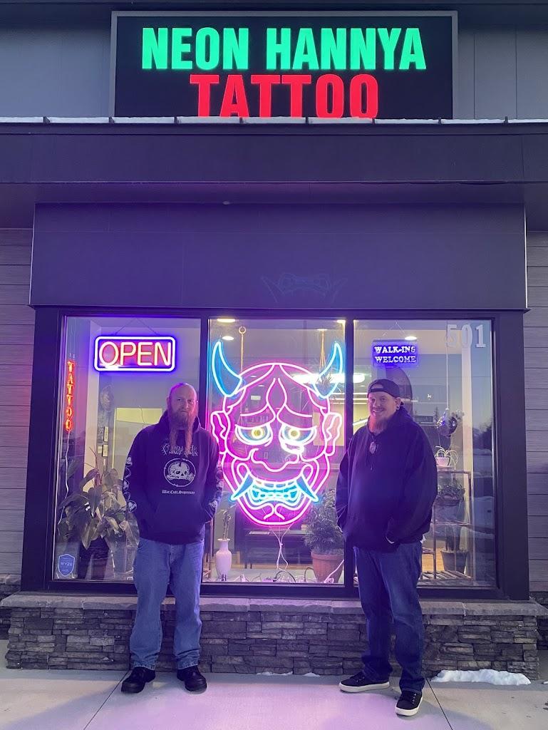 Neon Hannya Tattoo Exterior in Cheyenne, Wyoming
