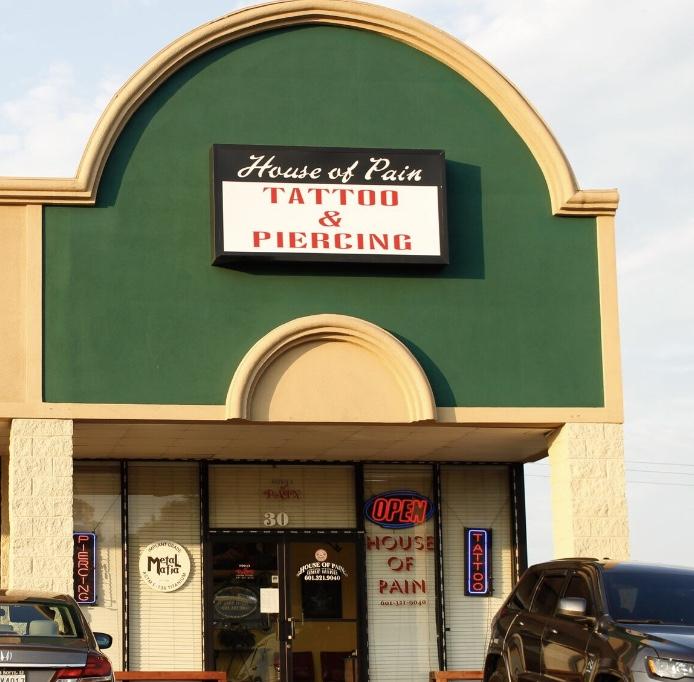 House of Pain Tattoo's & Piercing Exterior in Byram, Mississippi