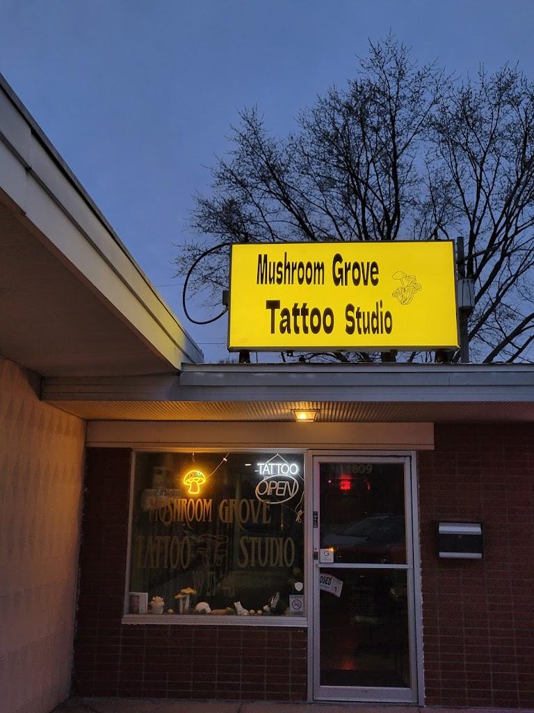 Mushroom Grove Tattoo Studio Exterior in Pekin, Illinois