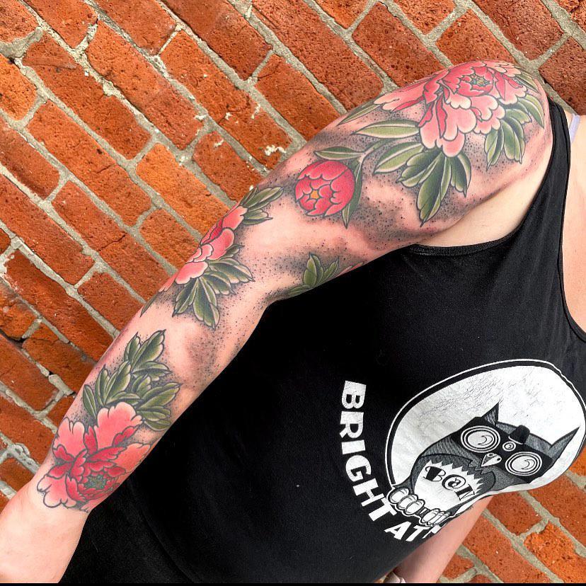 Rose & Web Tattoo Tattoo in Delaware, Ohio