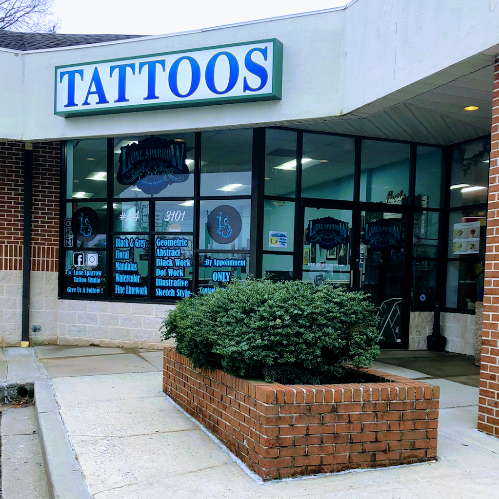 Lone Sparrow Tattoo Shop Exterior in Abingdon, Maryland