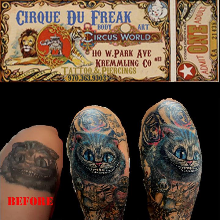 Cirque Du Freak body Art Tattoo in Kinder, Louisiana