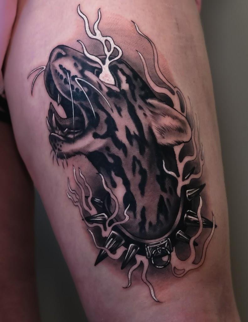 Gray Wash Tash Tattoo By owner in Seattle, Washington