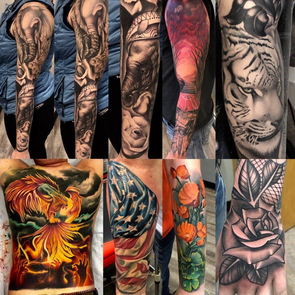 Black Rose & Dagger Tattoo