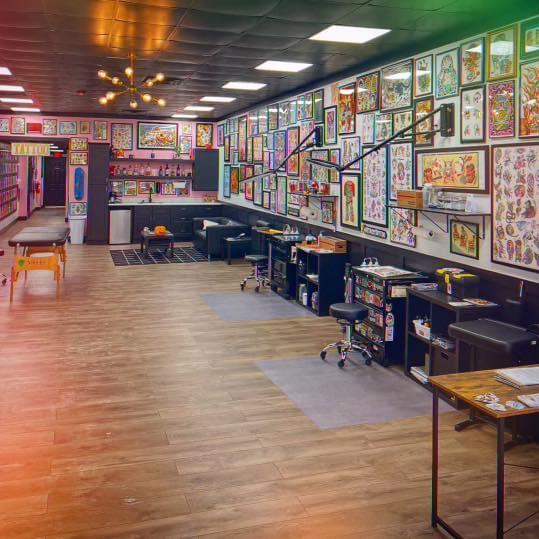 Rose & Web Tattoo Inside in Delaware, Ohio