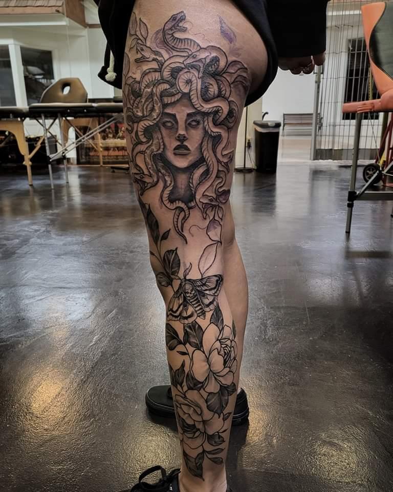 Rose and Dagger Tattoo