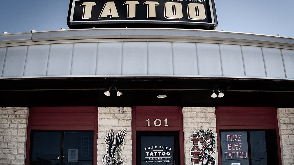 Buzz Buzz Tattoo Exterior in Austin, Texas