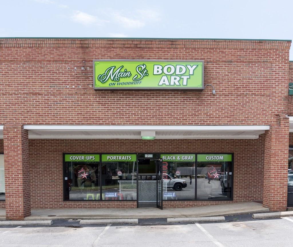 Main Street Tattoo On Woodruff Exterior in Greenville, South Carolina