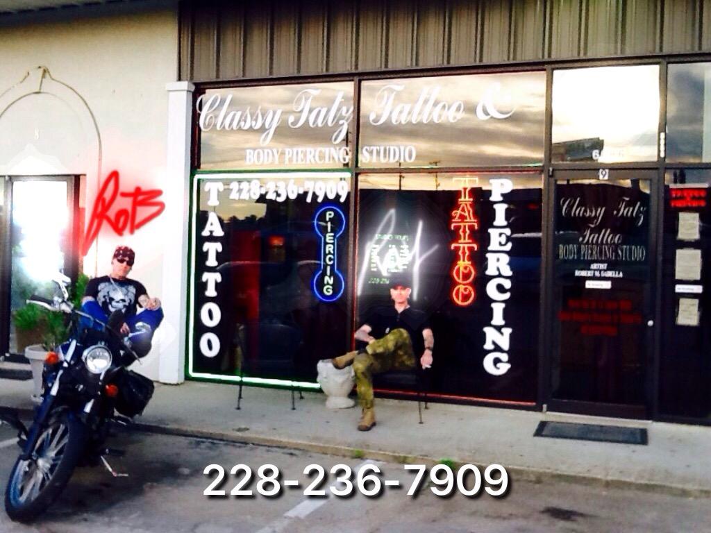 Classy Tatz Tattoo & Body Piercing Studio Exterior in Hattiesburg, Mississippi